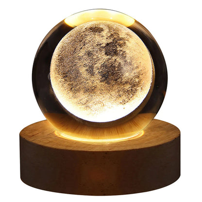 Sphere Galaxy, Saturn And Moon Crystal Lamp